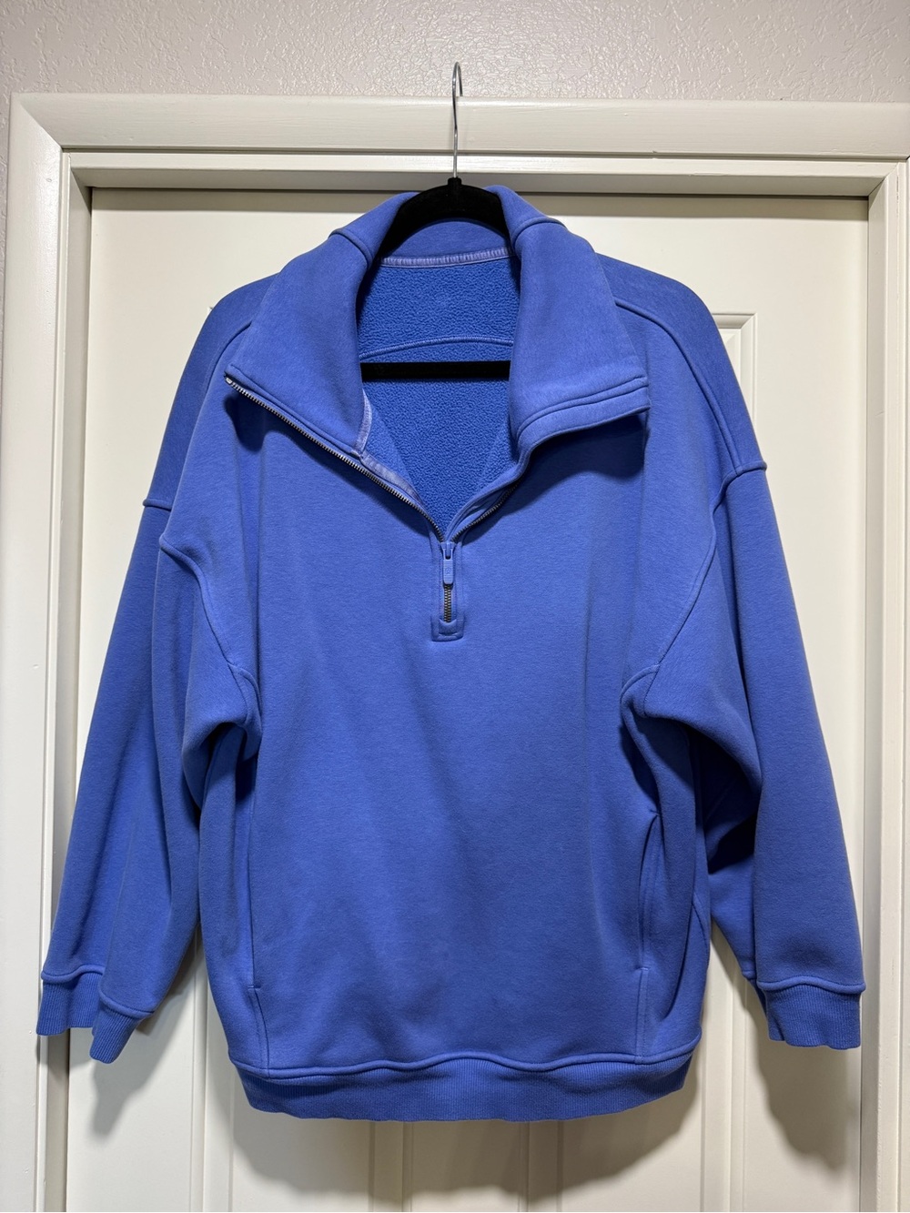 Lululemon women’s Thick Fleece Half-Zip Pullover - wild indigo Blue - size XS/S
